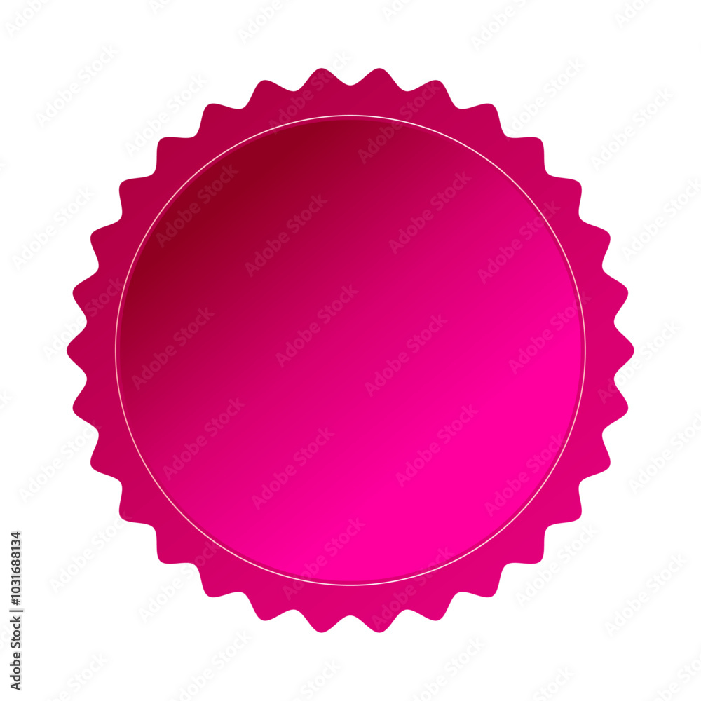 Round stickers serve as promotional sale badges on a white Round stickers serve as promotional sale badges on a white