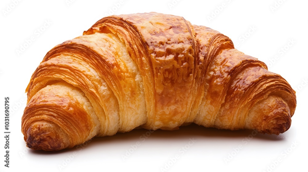 Fresh croissant on a white background. Isolated. Fresh croissant on a white background. Isolated.