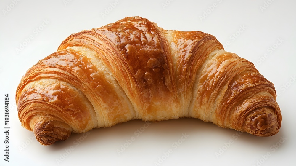Fresh croissant on a white background. Isolated. Fresh croissant on a white background. Isolated.