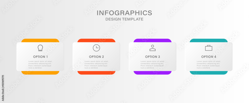 Business analytics infochart with thin line icons. 4 steps Business analytics infochart with thin line icons. 4 steps