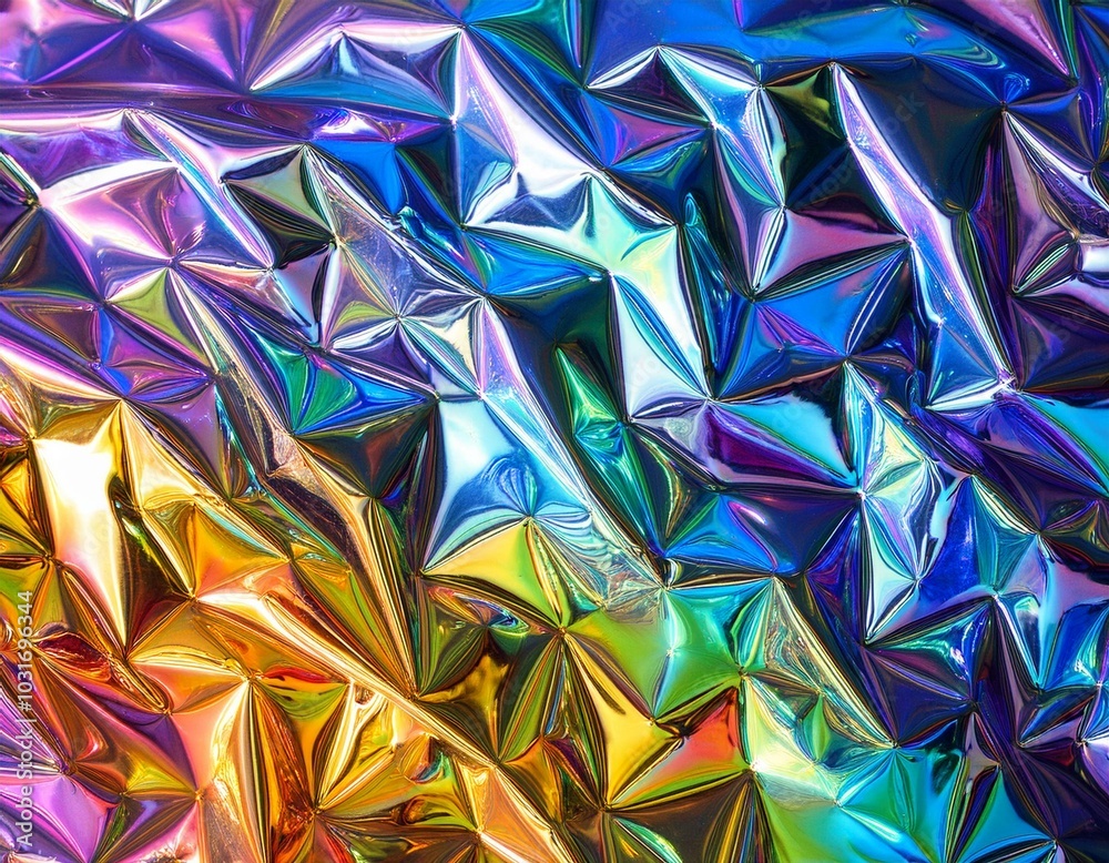 Holographic rainbow foil iridescent texture abstract hologram background Holographic rainbow foil iridescent texture abstract hologram background
