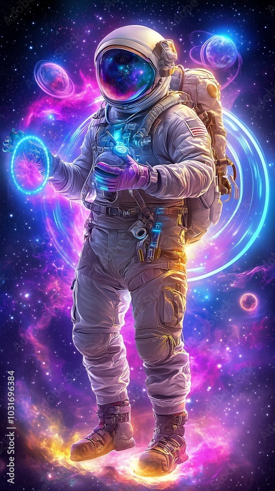 Fototapeta premium astronaut in space,generated ai