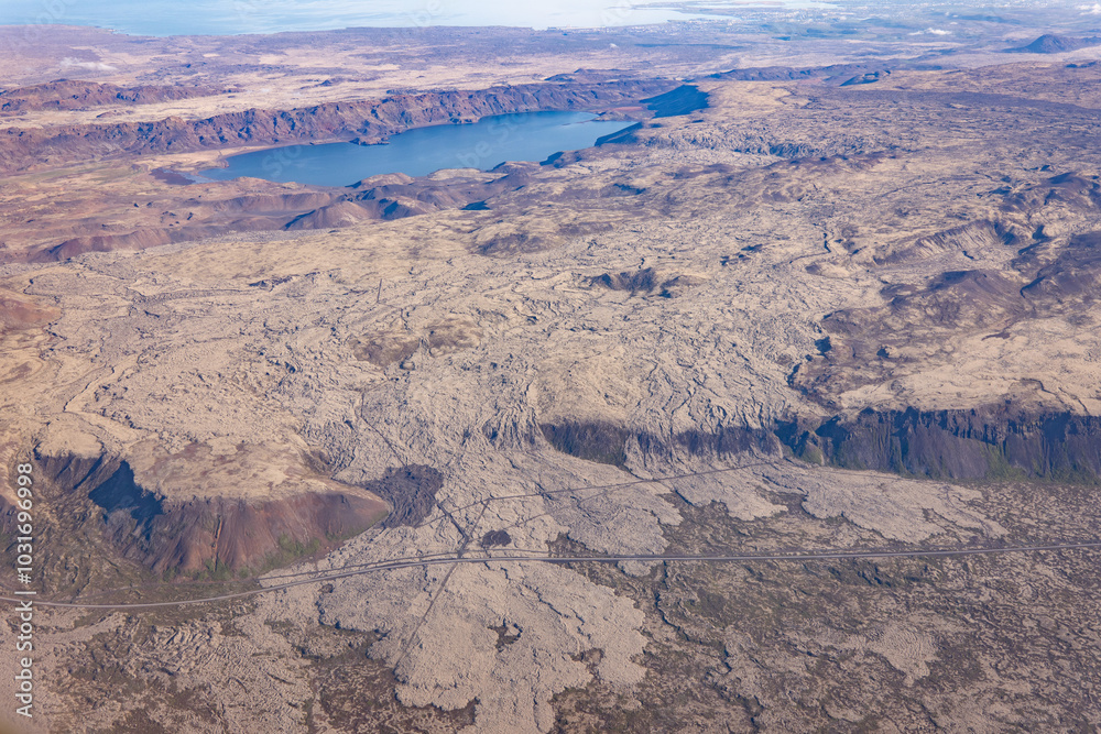 Aerial view of Iold Lava flows. celand Aerial view of Iold Lava flows. celand