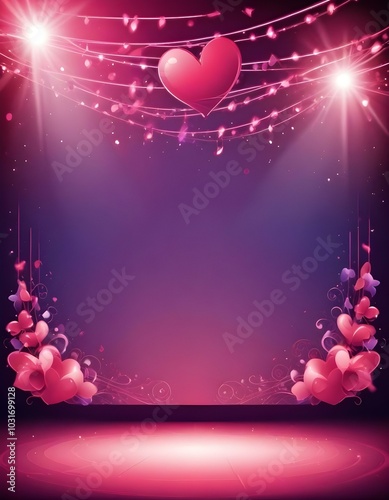 Lovely valentine background for a romantic flyer or poster design base