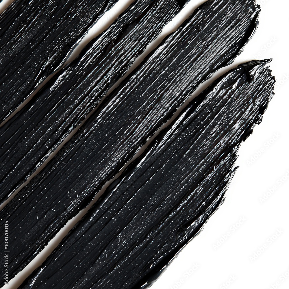 Fototapeta premium Black Paint Brush Strokes Abstract Texture Artistic Background