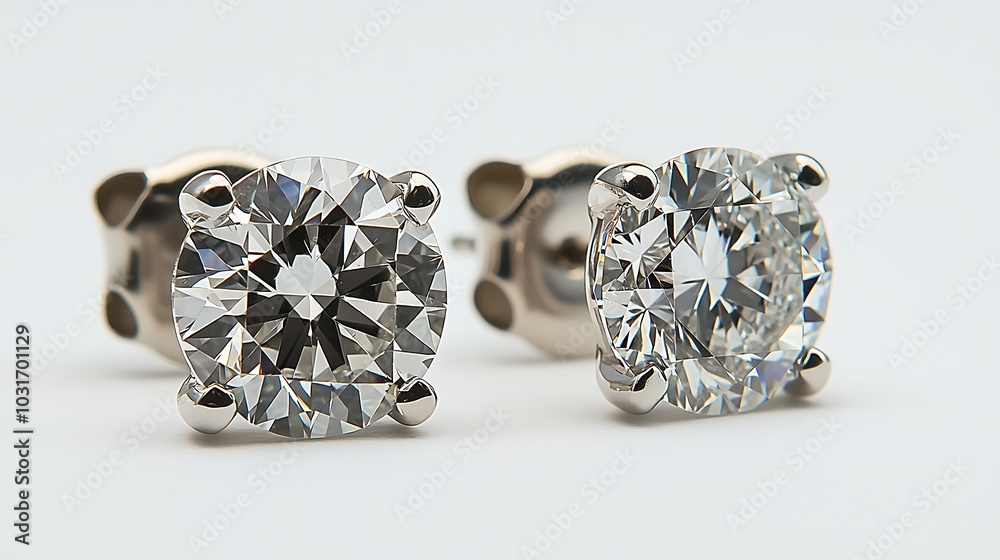 Diamond Earrings Close Up Jewelry Gemstone Sparkle Luxury Diamond Earrings Close Up Jewelry Gemstone Sparkle Luxury