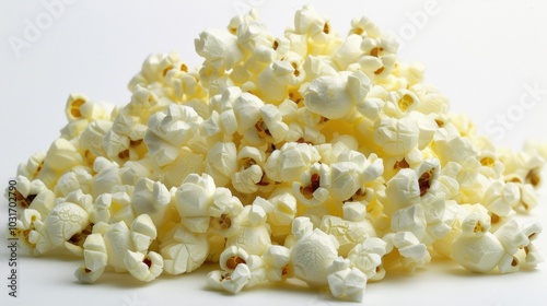 Freshly Popped White Popcorn Background Texture