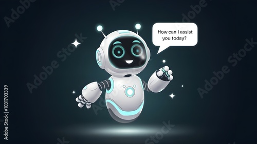 AI robot assistant, GPT, 3D ChatBot	 photo