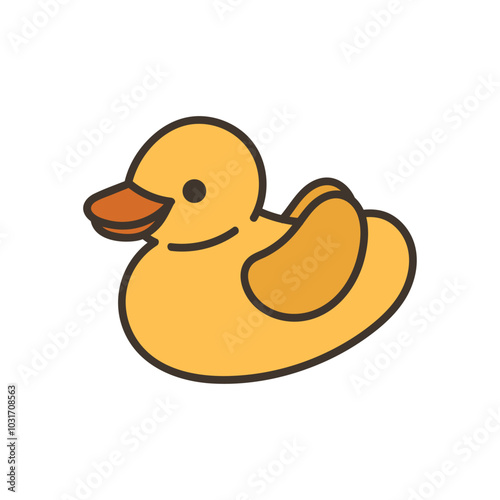 Children Toy Doodle Illustration - Ruber Duck