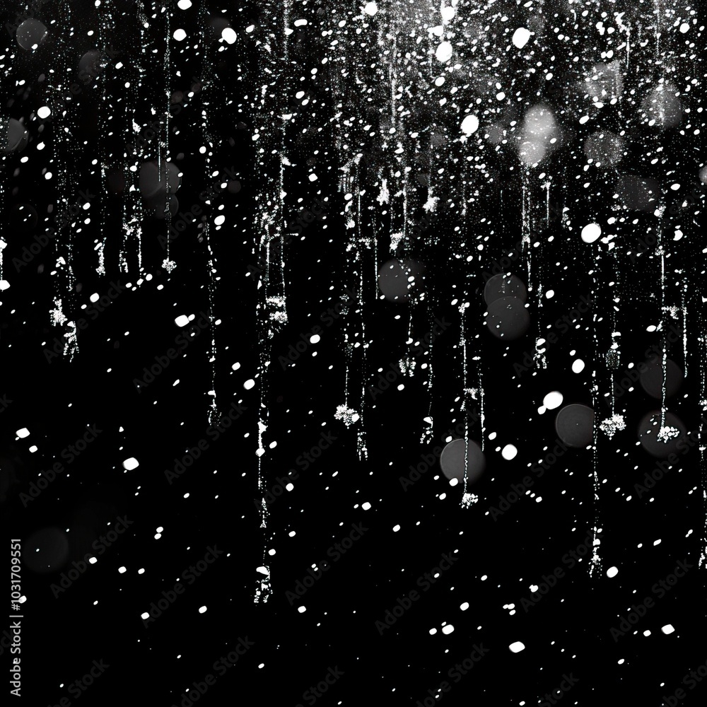 Obraz premium Falling snow isolated on black background , Christmas Background, New Year's eve