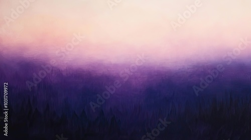 Abstract Purple and Pink Foggy Landscape