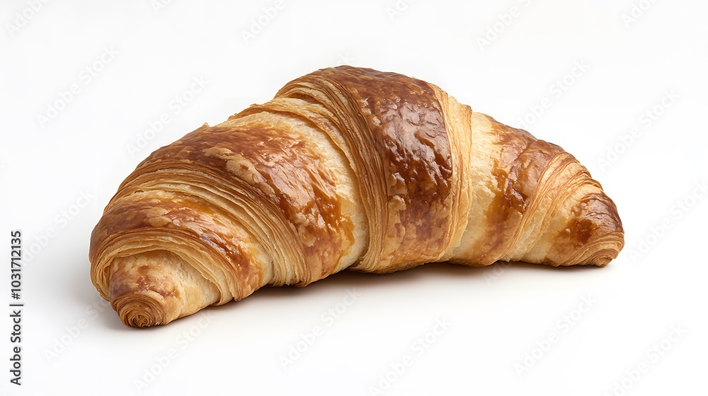 Fresh croissant on a white background. Isolated. Fresh croissant on a white background. Isolated.