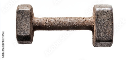 A heavy-duty vise grip with textured handles, clamped tightly, isolated on white