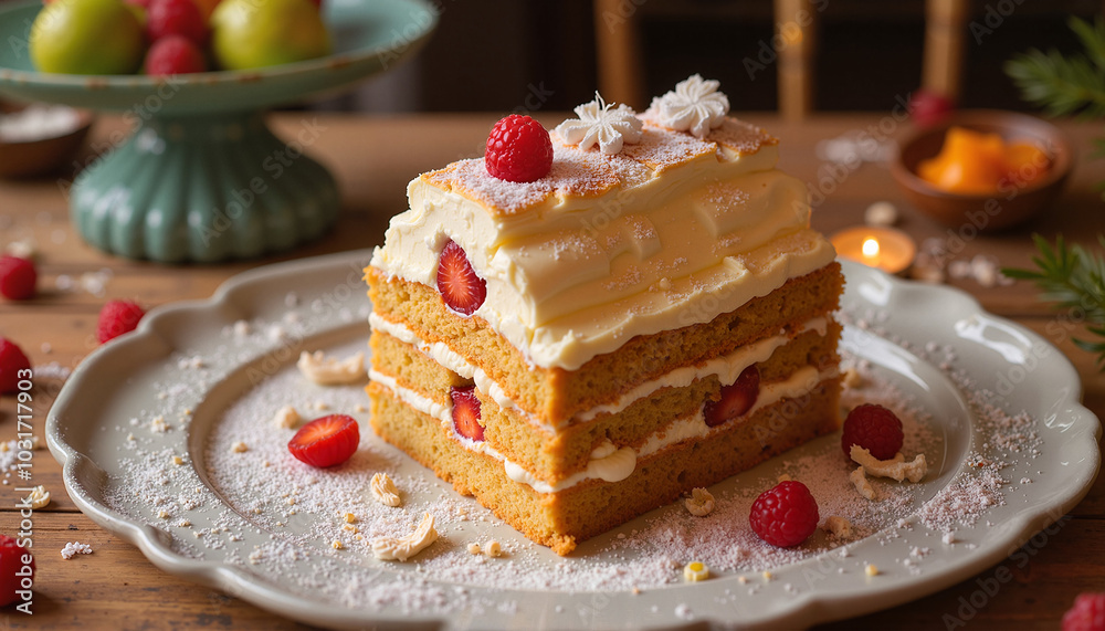 Delicious cakes with different fillings Delicious cakes with different fillings