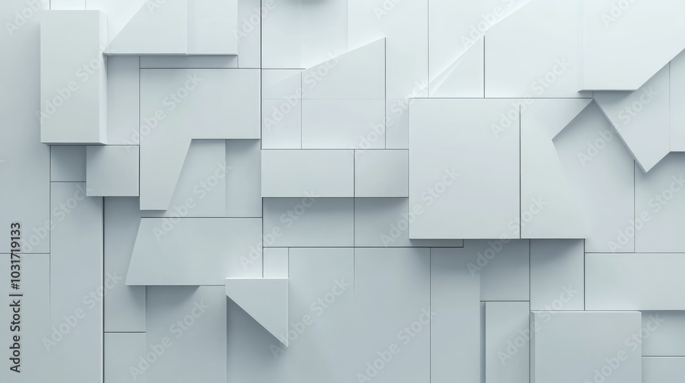 Abstract geometric white background with different shapes and sizes. Abstract geometric white background with different shapes and sizes.