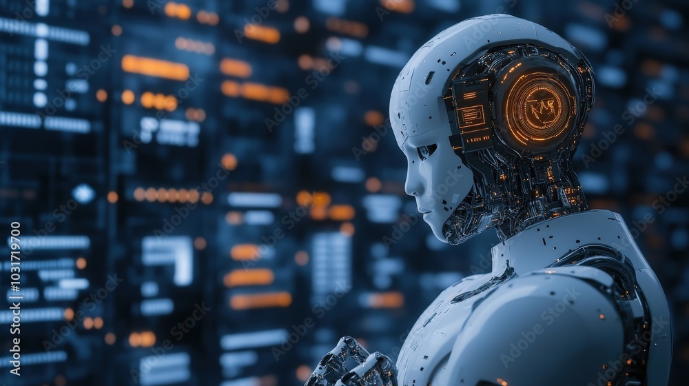 Fototapeta premium Machine Learning Basics: Analyze the core principles of machine learning, a subset of AI.