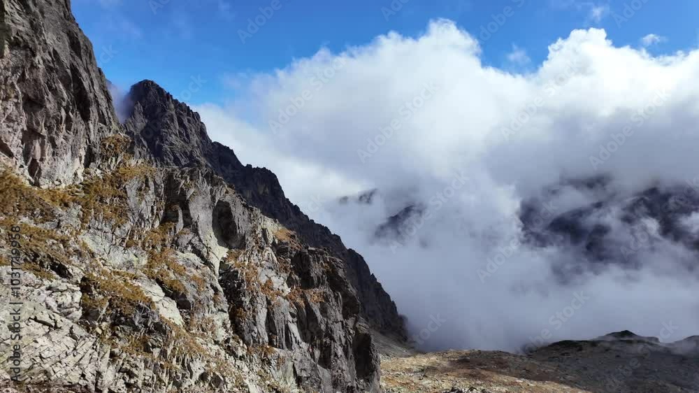 The top of high mountains like from Lord of the Rings The top of high mountains like from Lord of the Rings