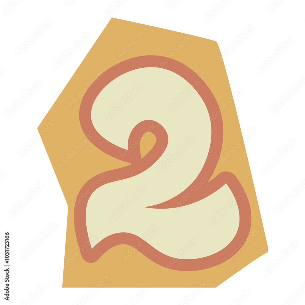 Retro Number Cutout Stickers