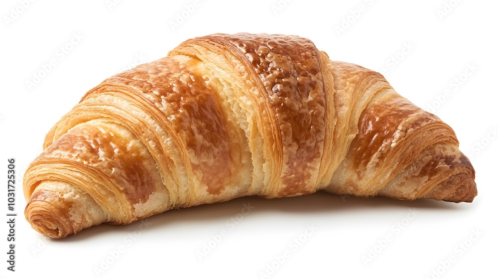 Fresh croissant on a white background. Isolated. Fresh croissant on a white background. Isolated.