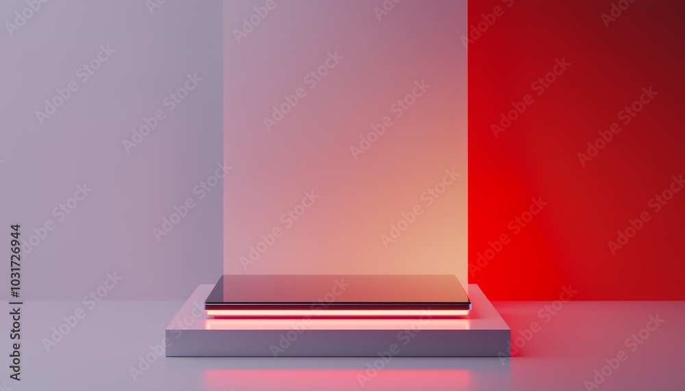 A high-tech induction cooktop with glowing touch controls, isolated on a clean white surface A high-tech induction cooktop with glowing touch controls, isolated on a clean white surface