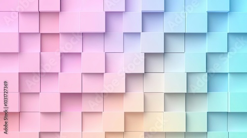 Abstract Geometric Pattern with Pastel Gradient Colors