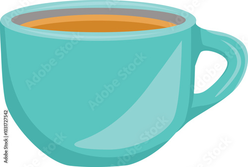 Blue clay cup of tea