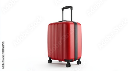 Rolling Luggage on white background 