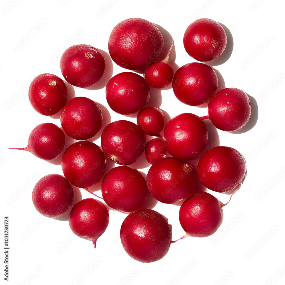 Radishes, white isolated background Radishes, white isolated background