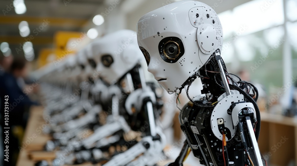 Fototapeta premium Robotics in the Future of Work: Speculate on how robotics will shape the future of work.