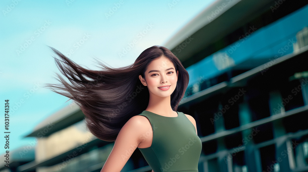 young beautiful woman with brunette hairstyle young beautiful woman with brunette hairstyle