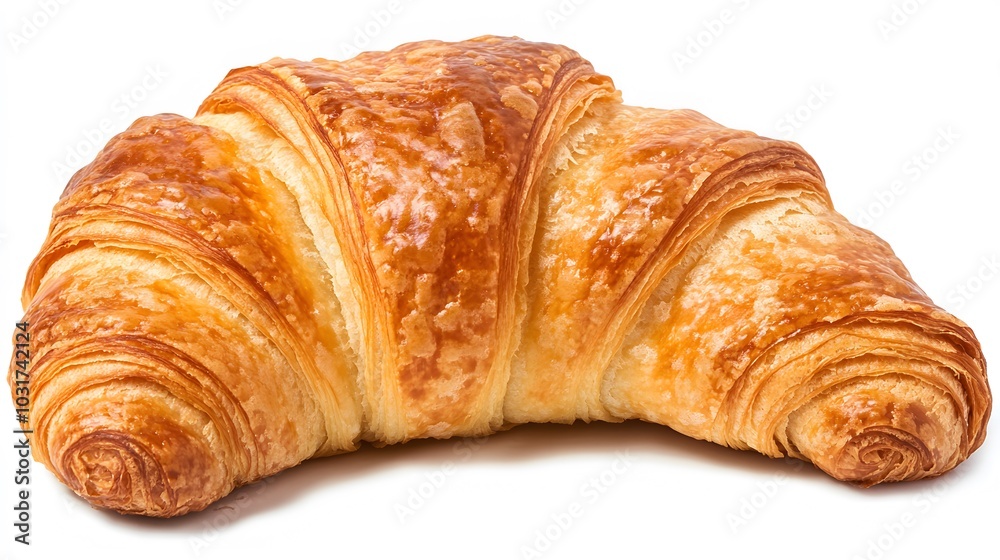 Fresh croissant on a white background. Isolated. Fresh croissant on a white background. Isolated.