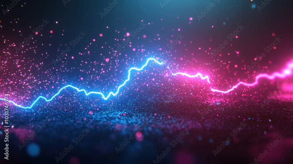 Electric Bolt Surging Through the Air in 3D Electric Bolt Surging Through the Air in 3D