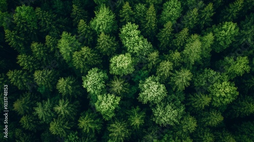 Verdant Forest Canopy from Above