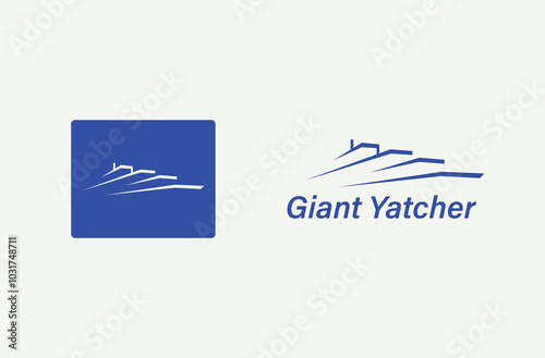 Boat Logo - Creative Ship and Crew Monogram, Giant Yachter Wordmark, Garage of Ships Logo Mar photo