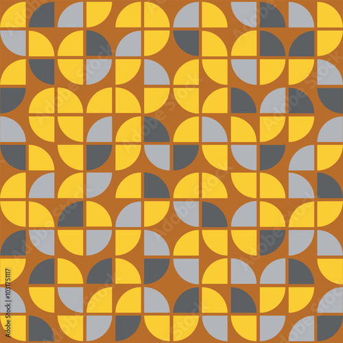 geometric circle seamless pattern design, Full color.