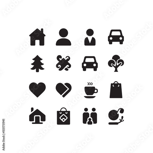 black filled logo icon vector arts and design