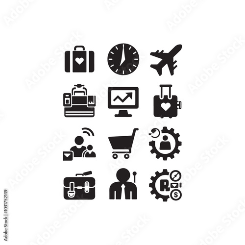 black filled logo icon vector arts and design