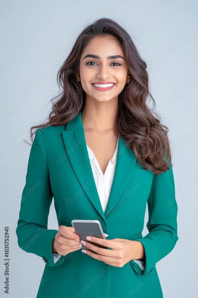 young indian business woman using smartphone young indian business woman using smartphone
