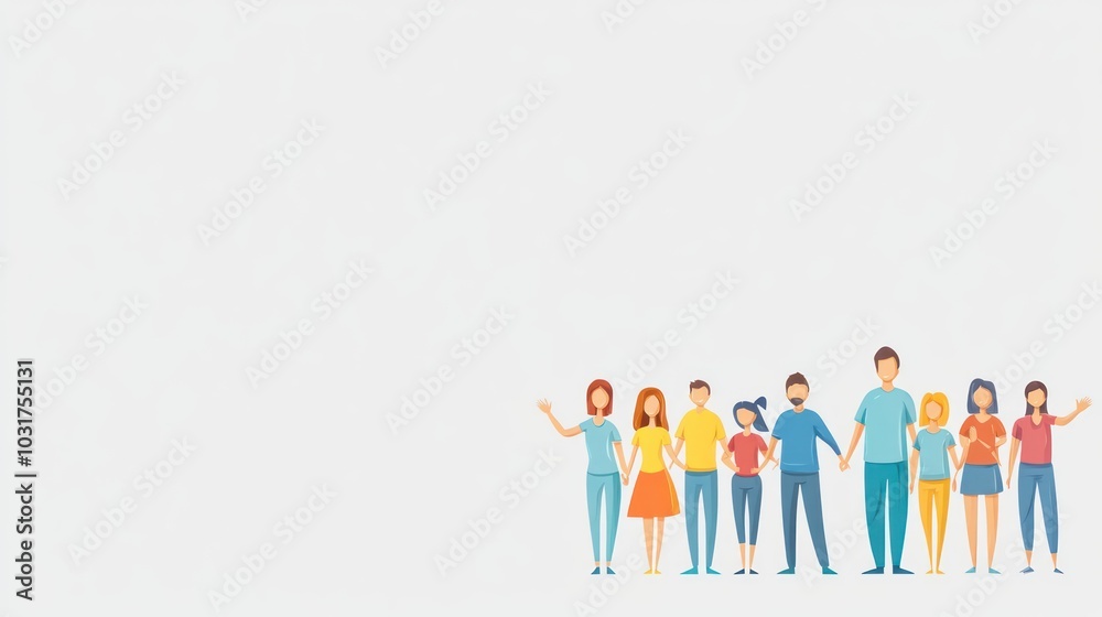 A diverse group of people standing together, showcasing unity and community spirit. A diverse group of people standing together, showcasing unity and community spirit.