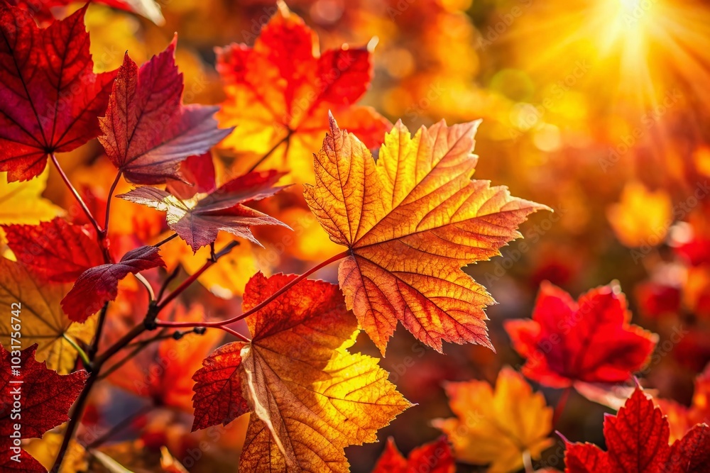 Vibrant Autumn Foliage Closeup - Nature's Colorful Palette for Stock Photography Vibrant Autumn Foliage Closeup - Nature's Colorful Palette for Stock Photography
