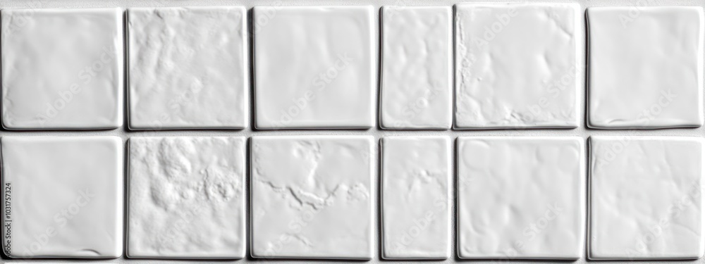 A grid of white tiles with varying textures and finishes, suitable for design purposes. A grid of white tiles with varying textures and finishes, suitable for design purposes.