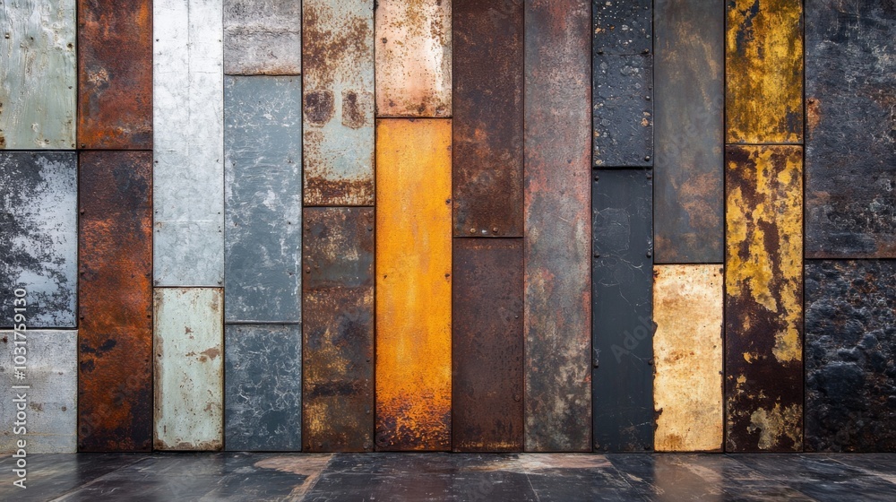 Rusted Metal Panel Background