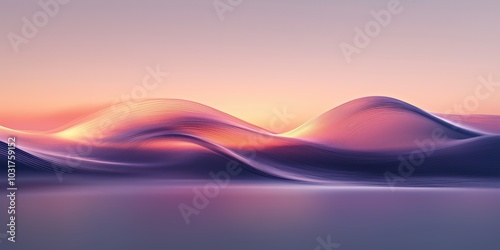 Single minimalistic dark wave moving horizontally across a gradient background