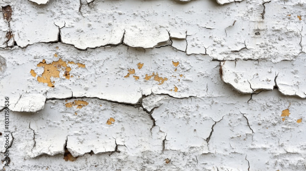 Fototapeta premium Peeling Paint Texture on Weathered Wall