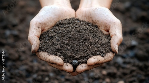 Wallpaper Mural Hands Holding Rich Soil Torontodigital.ca