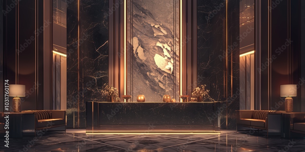 custom made wallpaper toronto digital Abstract Luxurious and Elegant Advertising Background with Contrasting Warm and Cool Tones, Emphasizing Sophistication and Opulence, Perfect for Marketing Purposes, AI-Generated Wallpaper