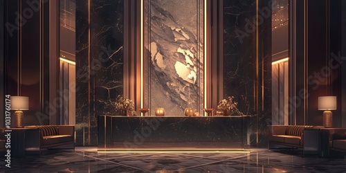 Wallpaper Mural  Abstract Luxurious and Elegant Advertising Background with Contrasting Warm and Cool Tones, Emphasizing Sophistication and Opulence, Perfect for Marketing Purposes, AI-Generated Wallpaper Torontodigital.ca