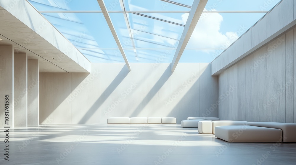 Obraz premium Bright, modern interior space with natural light and minimalistic design