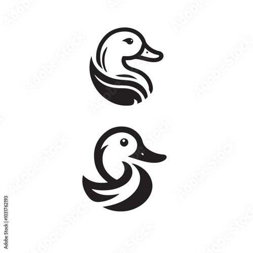 duck head logo icon vector arts and design