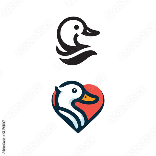 duck head icon vector arts and design